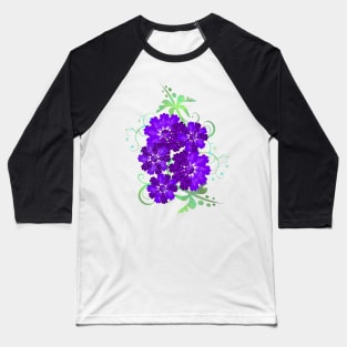 Violet Floral Decoration Dream Love Baseball T-Shirt